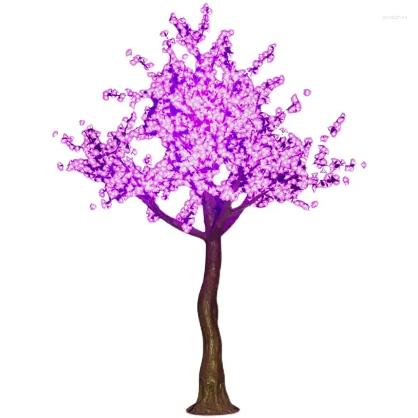 Fiori decorativi 3M di altezza LED Cherry Blossom Tree Light Luci di Natale 110/220VAC Accessori per la decorazione del giardino domestico antipioggia.