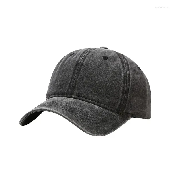 Ball Caps 2023 Yıkanmış Vintage Basit Beyzbol Kapağı Erkek ve Kadınların Açık Hava Dış Makinesi Tepeli Şapka