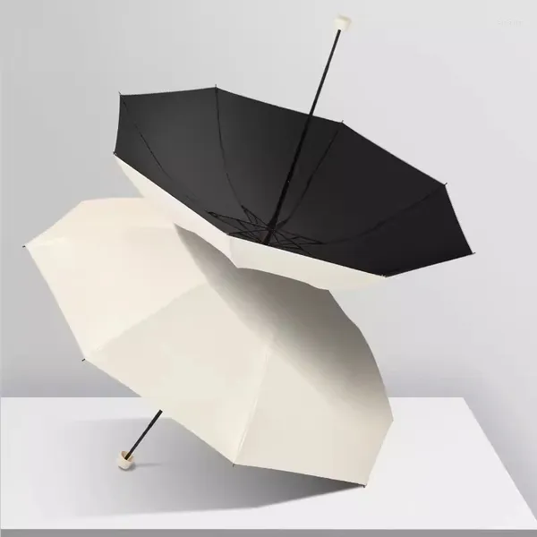 Guarda-chuvas resistentes uv guarda-chuva feminino vento praia bolso mini dobrável golfe chuva sol guarda-sol paraguas móveis para casa lj50ys
