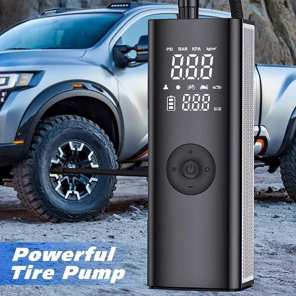 Pompa gonfiabile Pompa CARSUN Wireless Pianna per pneumatico Compressore per auto portatile per motociclette per camion digitale Super Potenza PUMPL231227