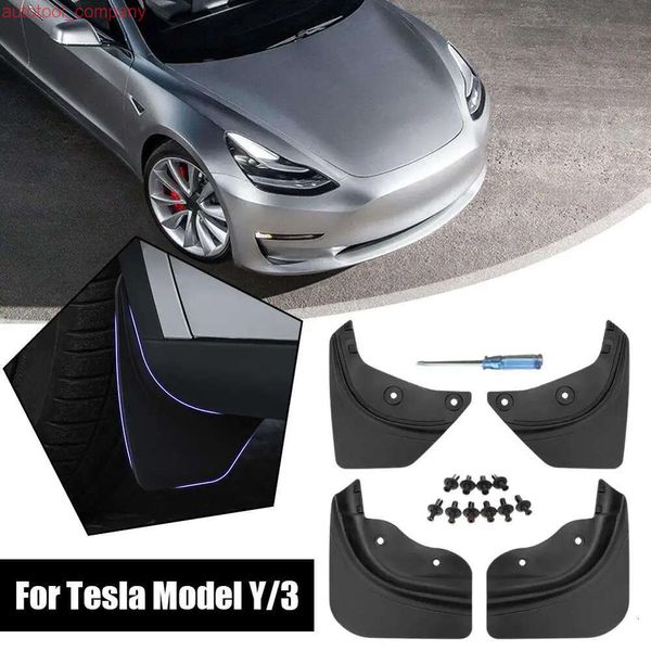 Neue Schlammschutzklappen für Tesla Modell 3 Y Heck Kotflügelschutz Anti-Sand-Splash-Fender-Zubehör Autozubehör