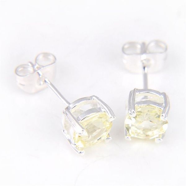 90% di sconto Mezza dozzina di 6 paia lotto più recente regalo di festa gioielli rotondo citrino pietra preziosa argento sterling 925 placcato USA stud matrimonio Ea337R