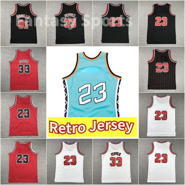 Carolina do Norte Tar Heels College 23 Jerseys Basquete Retro Michael Pippen Dennis Rodman Juventude Meninos Mens All Star Vintage Clássico 1996 1997 1998