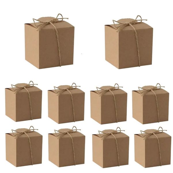 10 simpatiche scatole di imballaggi bianchi di bestiame quadrate quadrate scatole regalo per feste di nozze con cassa cioccolato a mano cioccolato casse regalo per torta 231227