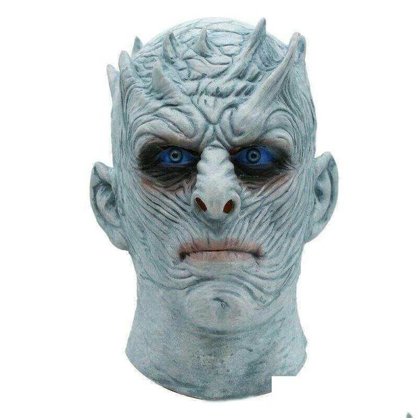 Masken Party Masken Movie Game Thrones Night King Mask Halloween Realistic Scary Cosplay Kostüm Latex ADT Zombie Requisiten T200116 Drop Deliv