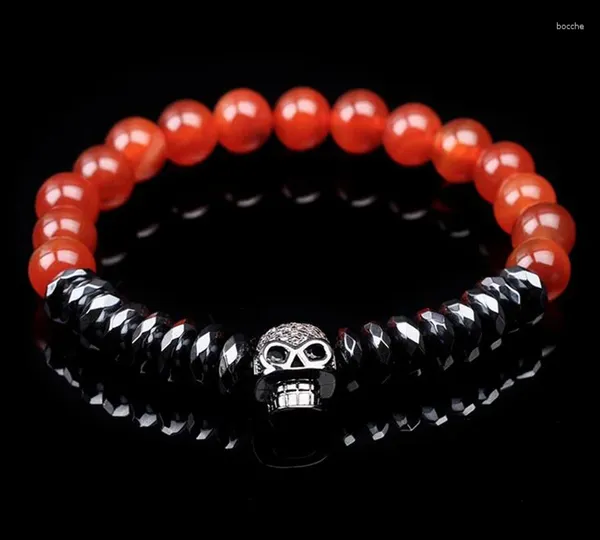 Strand Skull Charm Sieraden Accessoires 8 Mm Natuursteen Balans Kralen Ontwerp Lichte Kralen Handgemaakte Boeddha Armband