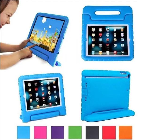 Sacos Crianças Crianças Handle Stand EVA Espuma à prova de choque Capa Stand para iPad 7th 8th 9th 10.2 10.9 Air Mini 4 Case Galaxy Tab 3D Cute Porta