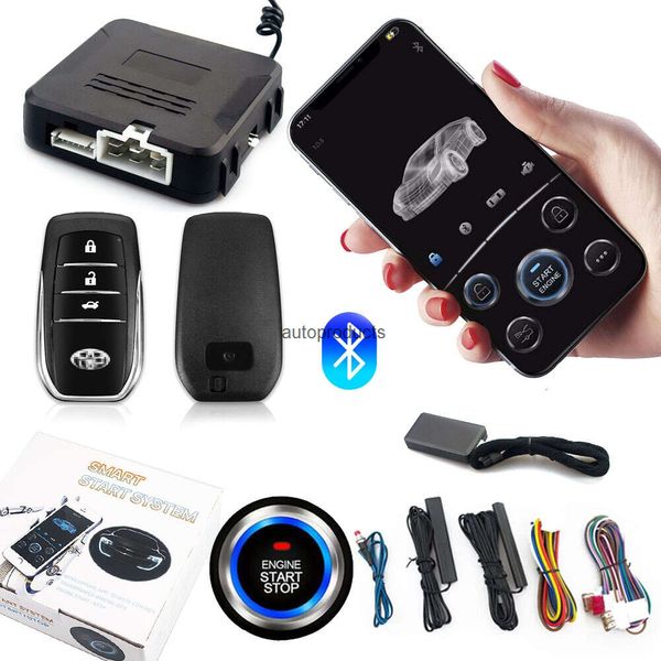 Aggiornamento allarme automatico universale per auto kit di arresto avvio remoto Bluetooth app per telefono cellulare controllo accensione motore bagagliaio aperto PKE allarme per auto senza chiave