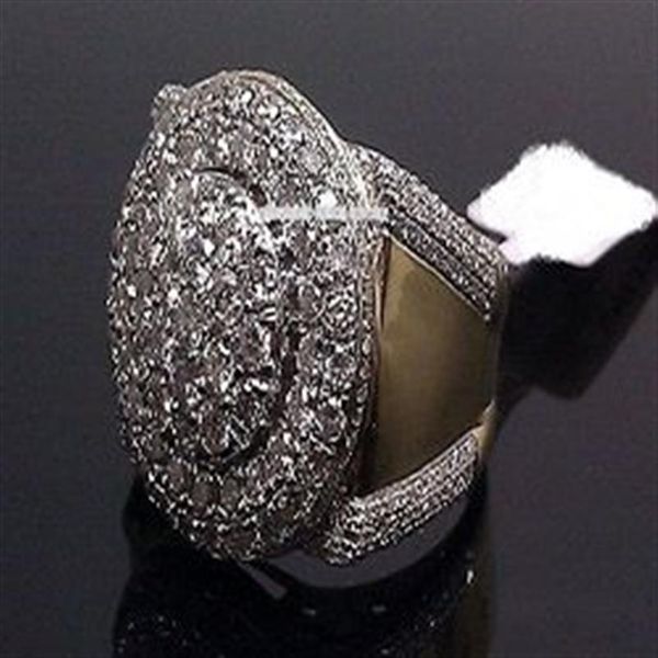 Anello da uomo con fascia per mignolo con diamante a taglio rotondo, regalo per anniversario, fidanzamento, anelli nuziali, misura gioielli 5-11318a