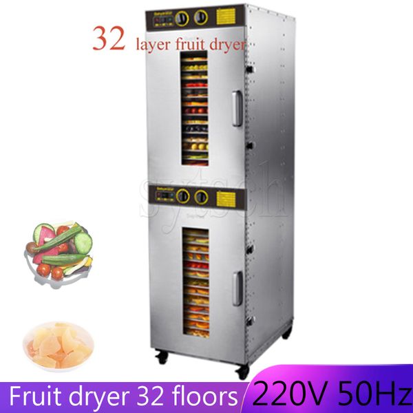 32 Schicht großer Fruchttrockner Einstellbarer Temperatur elektrischer Dehydrator Fleisch Futterdehydrator