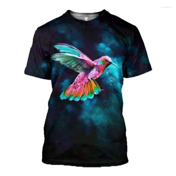 Erkek Tişörtler Erkek Kadınlar 3D Baskı Moda Hayvan Macaw Papağan Kuş Tees Şortlu Tops