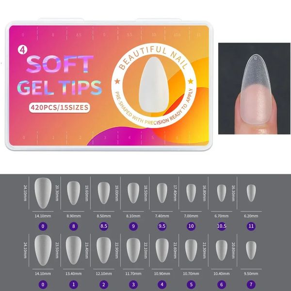 420pcs/Box Matte XS Kurzer runde künstliche Nägelspitzen Mandelmandel Vollbedeckung gefälschte Nagelspitzen für flache kleine Nagelbettverlängerung 231227