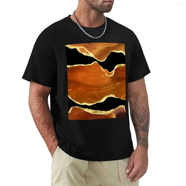 Herenpolo's Gouden Zandpatroon T-shirt Oversized T-shirt Overhemden Grafische T-stukken Sweat Heren