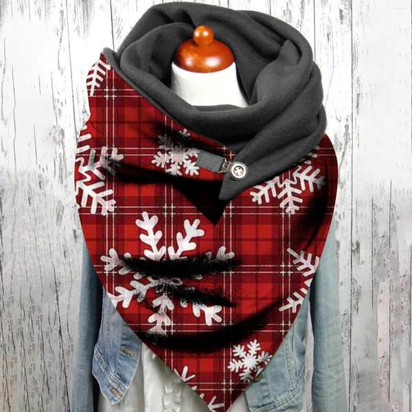 Schals Weihnachten Plaid Schal 3D gedruckt Casual und Schal für Frauen warm bequem