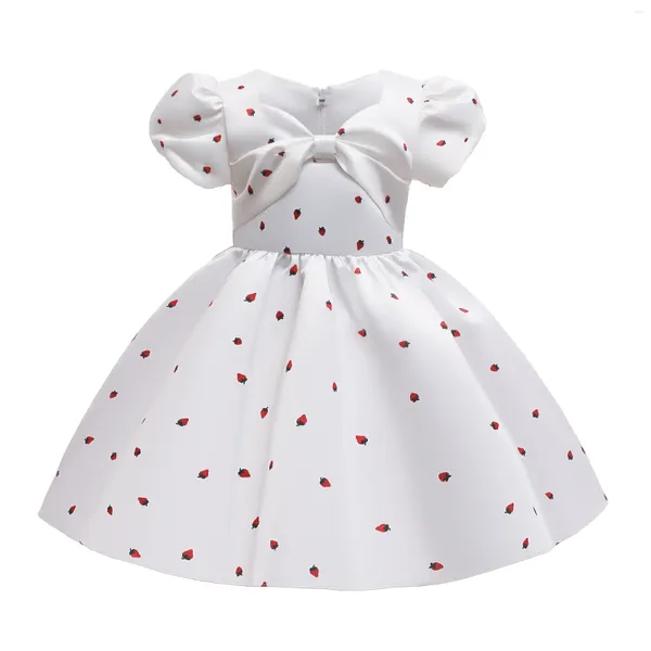 Mädchenkleider 3-8y Girls Summer Kleid Flecken lässige elegante Prinzessin Blume Kinder Hochzeits Geburtstagsfeier Vestidos