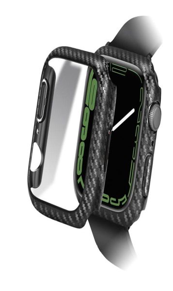 Корпус Cool Carbon Fiber для часа серия 7 6 5 4 3 2 Тесная броня ПК с жесткой крышкой IWatch 38 мм 40 мм 41 мм 45 мм39049263254804