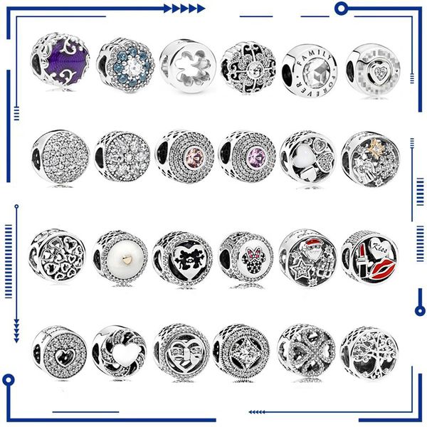 925 Silver 2023 Nuove perle di moda europea Grover Stile Vintage Famiglia Famiglia Famiglia Collana Pan Bracciale Collana Accessori per fascino fai -da -te Spedizione gratuita