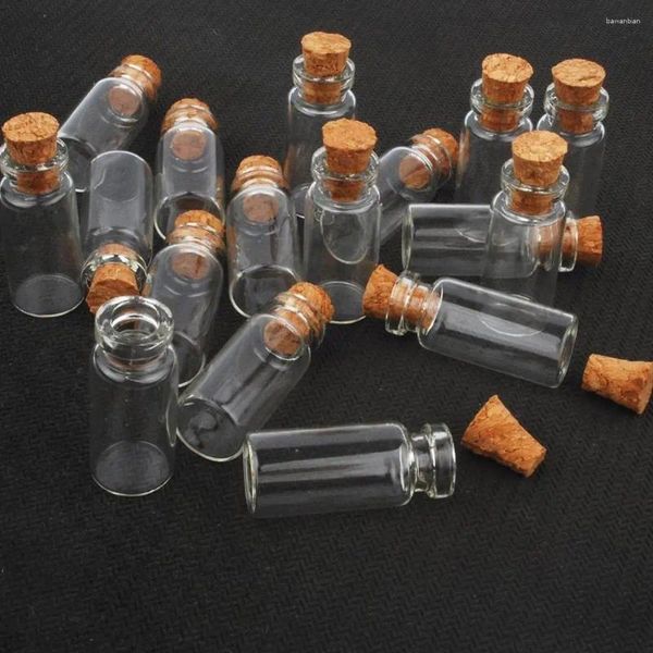 Aufbewahrungsflaschen, 10 Stück, niedliche Mini-Korkenstopfen, Glasfläschchen, Gläser, leere Röhrenbehälter, kleine Wunschflasche