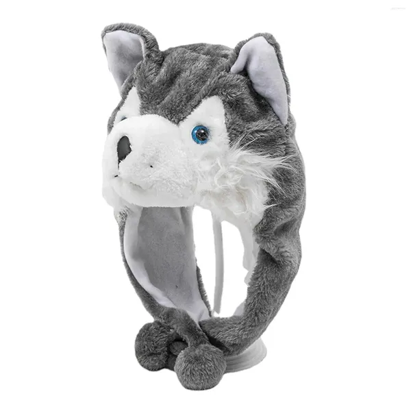 Boinas fofas de pelúcia de inverno chapéu de inverno fantasia fantasia de halloween feijão husky para acessórios de propózilos unissex kids cosplay