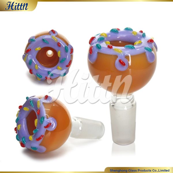 Accessori per fumare 14 mm pipa per ciotola maschile pipata elevata set di fumo borosilicato per tubo di vetro bong tubo d'acqua fumatori colori americani assortiti