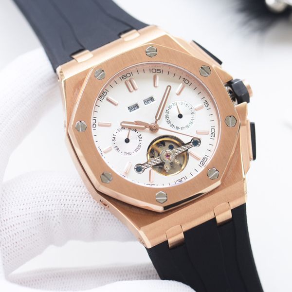 NEUE TOP MENS Casual Watch Designer Watch Unabhängige Haushaltsbewegung 42 mm Diamond Watch wasserdicht 100 Meter 500