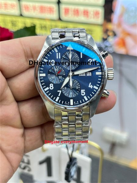 ZF-Fabrik-Fliegeruhr IW377717, 43 mm, blaues Zifferblatt, automatische mechanische Herrenuhren, Kaliber 79320, Saphir-Luxus-Taucher-Edelstahl-Armbanduhren-66