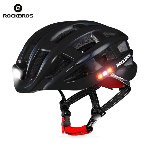 Casco a chiacchiere in bicicletta Rockbros Bike impermeabile in bicicletta USB Cycling Accessori stradali MTB modellati intergrato 231227