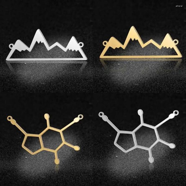 Anhänger Halsketten 5 teile/los 316 Edelstahl Dopamin Berg DIY Connector Charm Anhänger Großhandel Für Halskette Qualität