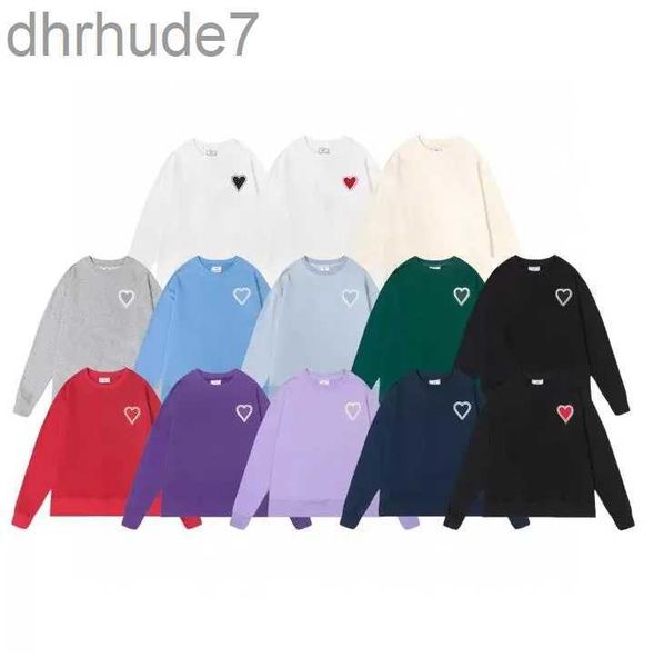 Desifenr Ami Hoodie Herren Frauen Sportbekleidung Blusen Unisex Kleidung erscheinen T -Shirts Langarm runden Hals -Scheinen Herzen Dünn Oneck Outerwe 8qcb