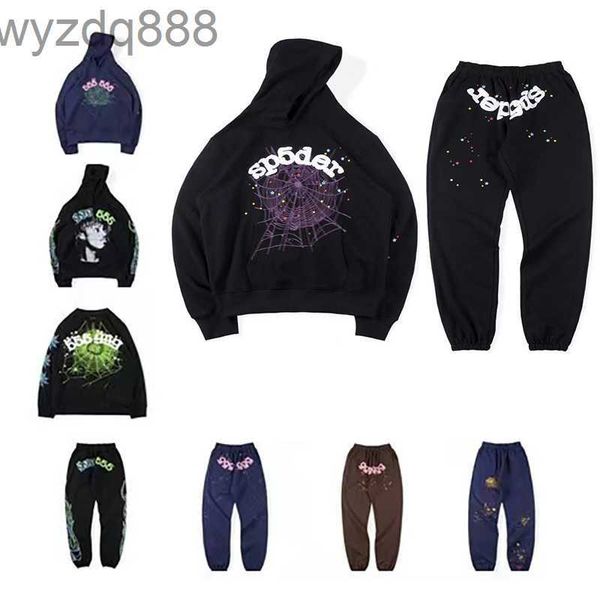 Spider Felpe con cappuccio Designer Uomo Pullover Rosso Sp5der Young Thug 555555 Angel Uomo Donna Felpa con cappuccio Web ricamata Felpa Joggers Taglia S/m/l/xl V7TZ V7TZ