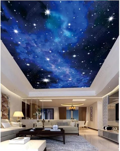 Sfondi Personalizzati Grande foto 3D carta da parati 3d soffitto murales carta da parati HD cielo stellato scena notturna camera dei bambini soffitto dipinto zenitale