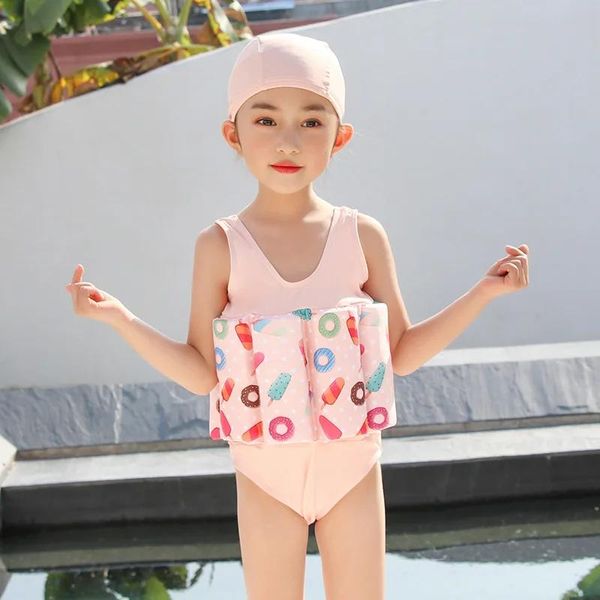 Set Costume da bagno galleggiante Bambino Asciugatura rapida Galleggiabilità Costume da bagno Alta elasticità Piscina Galleggiante Kid Apprendimento Abbigliamento da nuoto Cuffia da nuoto gratuita