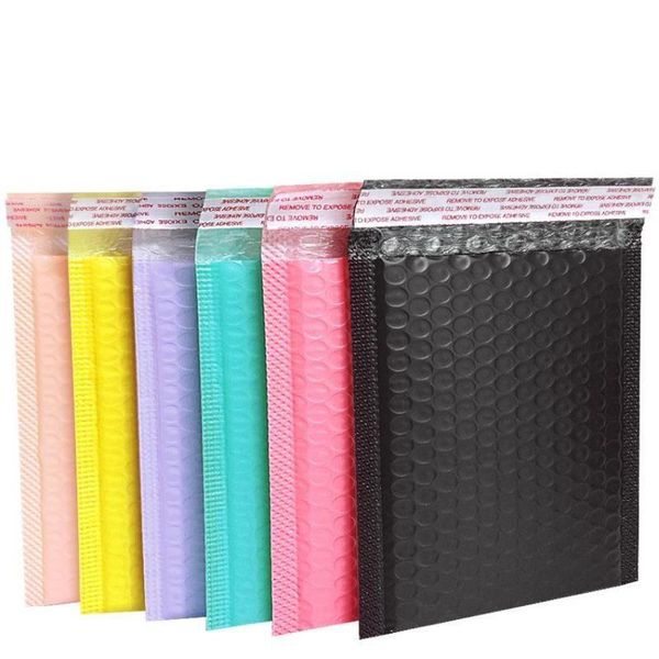 Aufbewahrungstaschen Bubble Mailers Rosa Poly Mailer Selbstversiegelung Gepolsterte Umschläge Geschenk Schwarz Blau Rosa Grün Verpackungsumschlag für Buch Vsjdk Mvqot