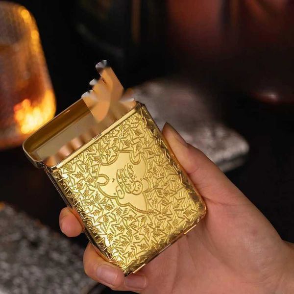 Novo criativo de cigarro vintage de luxo criativo Shelby Pocket Cigaretter Cutter Storage Box Presente masculino