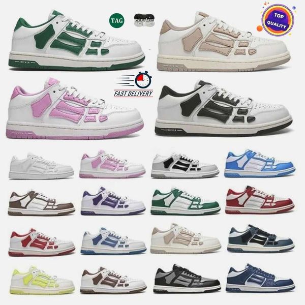 Designer lässige Amirliees Schuhe Spring Sneaker Frauen Freizeitschulenschuhe Low Leder Knochen Applique Upper Footbett Sport Chinesische Laufschuhe