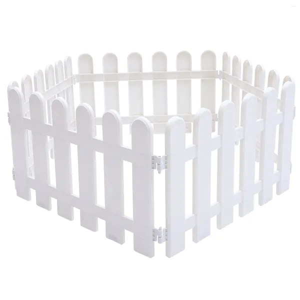 Canis 5pcs jardim cerca de piquete plástico branco bordas decorativas painéis de caminho de paisagem