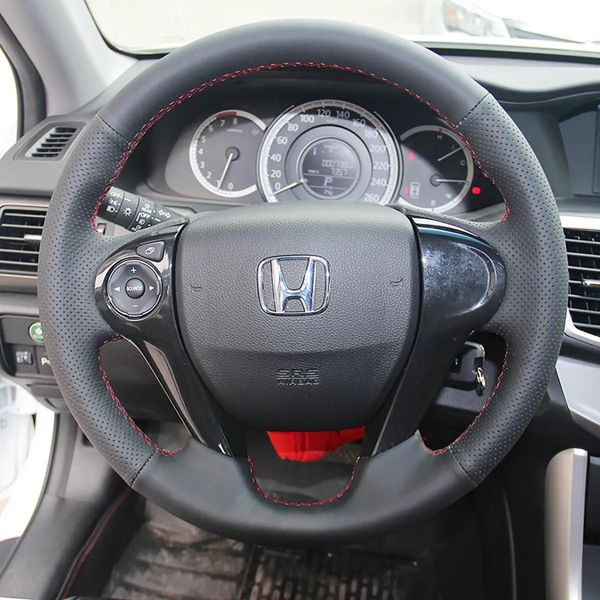 Обложки корпуса для Honda Accord 9 Crosstour Odyssey Рулевое колесо крышки на искренний кожа