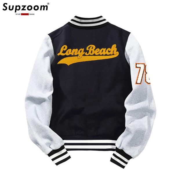 Vendita di arrivo Uniforme da baseball Cappotto In pile di cotone Lettera Stile Preppy Monopetto Bomber Giacca Marchio di abbigliamento Uomo 231226