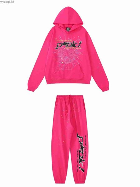 Sp5der Graphic Felpa con cappuccio Designer Uomo Schiuma Stampa Spider Web Felpe rosa 555555 Donna Y2k Pullover S-2xl Felpe con cappuccio uomo 01 QW91 QW91