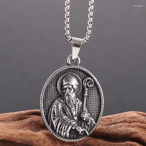 Collane con ciondolo Uomo Donna Vintage Acciaio inossidabile Cristiano Dio Geova Collana con medaglia Preghiera Guardia del corpo Gioielli Pendenti religiosi