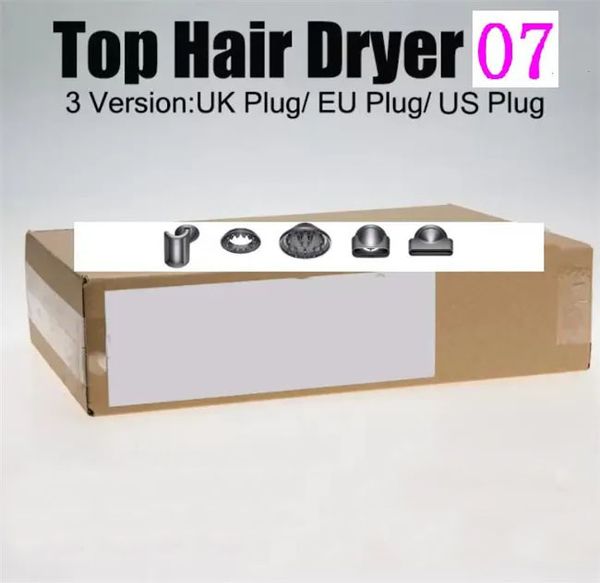 Melhor qualidade HD08 HD07 Secador de cabelo rosa íons negativos do ventilador de ventilador elétrico para fãs apirador de cabelo dos EUA uk plugue uk com pacote selado