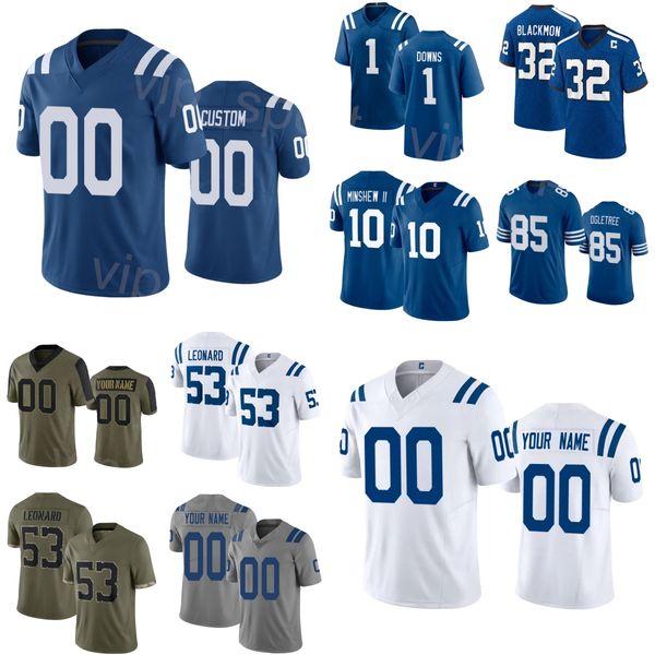 Stitch Football 45 EJ Speed Jersey 10 Gardner Minshew 1 Josh Downs 85 Drew Ogletree 32 Julian Blackmon 23 Kenny Moore II 53 Shaquille Leonard Uniform Damen Jugend Herren