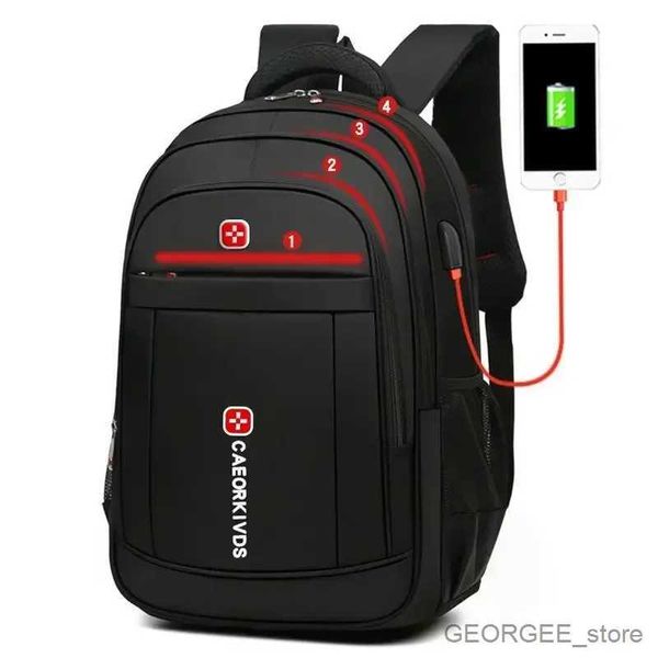 Laptop Cases Backpack High quality men's backpack waterproof Oxford cloth student backpack large capacity backpack USB charging laptop backpack