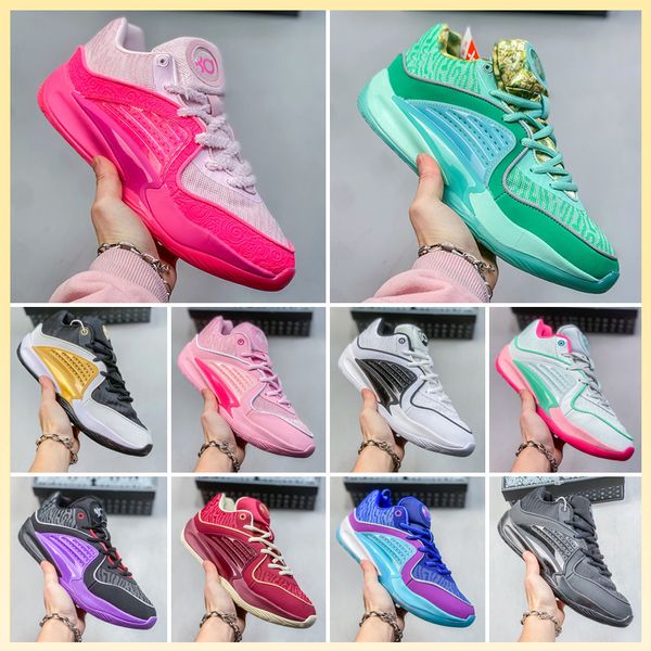 Top Sneakers Herren KD 15 16 Basketballschuhe KD16 Bred Aunt Pearl Pink Schwarz Weiß Charles Douthit 9th Wonder BPM Lila Kevin Durant 16s Sneakers Tennis Outdoor Schuhe