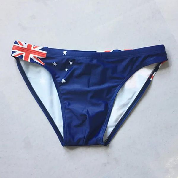 Set Br Aus Fr Uk Flag Herren Badehose Sexy Bademode Bikini Badehose für Jugend Jungen Badeanzug Mann Strandshorts Gay Badeanzug