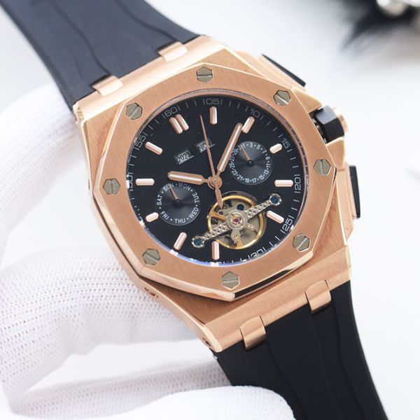 Luxuriöse Herrenuhr, Designeruhr, unabhängiges heimisches Uhrwerk, 42 mm Zifferblatt, Diamantuhr, wasserdicht 100 Meter