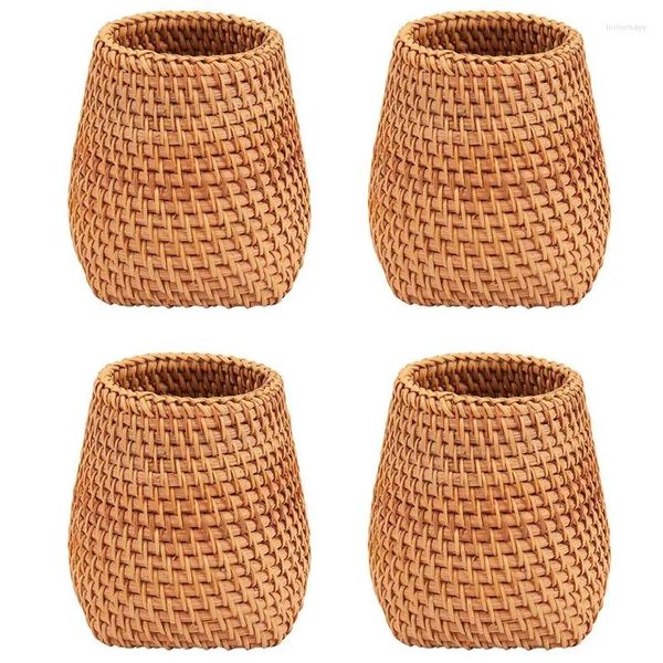 Piatti 4X Bacchette in rattan Tubo Pala Cucchiai Secchio Coltelli da tavola Forchette Stoviglie Scatola di immagazzinaggio Cesti per la casa C