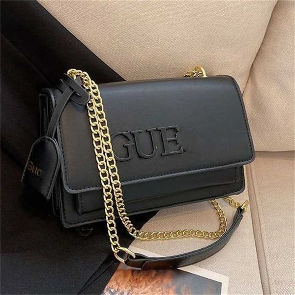 22% OFF Bolsa de grife Textura e Estilo Ocidental Alfabeto de Verão Avançado Corrente Flip Cap Grande Capacidade Um Ombro Crossbody Moda Nova Bolsa Feminina Versátil