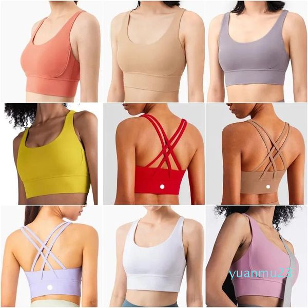 Completo LLWX1249 Completi da yoga per donna Gilet estivo da ragazza che corrono Sport Reggiseno da palestra Donna Casual senza maniche per adulti Abbigliamento sportivo Esercizio fitness