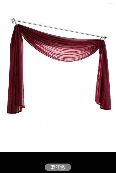 Cortina ferrugem chiffon casamento arco drapeado tecido terracota sólida cortina cerimônia recepção pano de fundo festa swag decoração